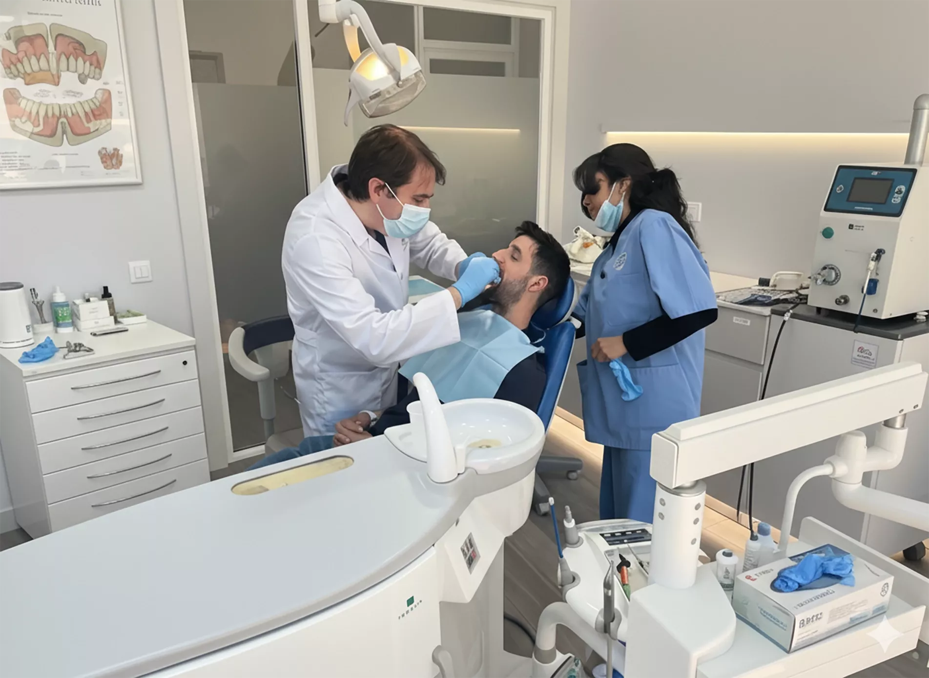 Imagen del interior de la Clínica Dental Lacaci, equipada con tecnología avanzada para atención